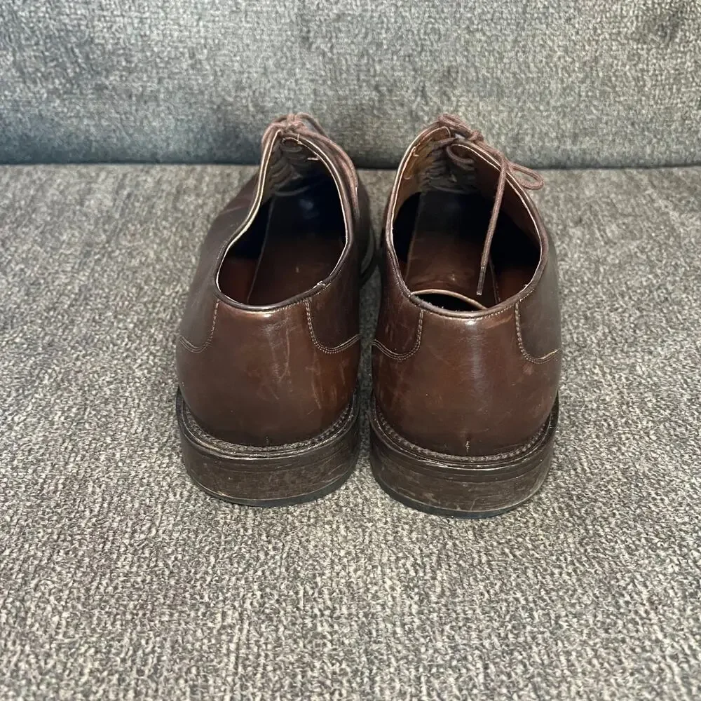 Bachrach Oxford Dress Shoes Mens Sz 12 Brown Leather Split Square Toe Corporate